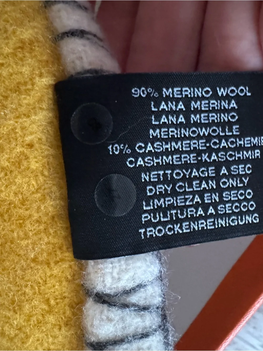 Hermes Avalon III Blanket Throw with H yellow grey